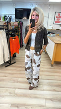 Load image into Gallery viewer, 1.     Crochet Hem Appliqué Cotton Jacket-Chocolate
