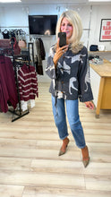 Load image into Gallery viewer, 1.         Oriental Cheetah Blouse-Charcoal
