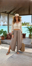 Load image into Gallery viewer, 1.        Crinkle Drawstring Trousers-Mink
