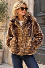 Load image into Gallery viewer, 1.      Luxe Faux Fur Bambi Bomber-Coffee
