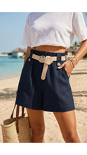 Load image into Gallery viewer, 1.          Belted Magic Shorts-Navy
