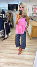 Load image into Gallery viewer, 1.        Chambray Pull On Barrel Leg Jeans
