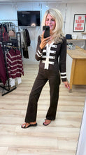 Load image into Gallery viewer, 1.                      Stretch Wide Leg Jeans-Chocolate Leopard
