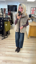 Load image into Gallery viewer, 1.                       Luxe Faux Fur Gilet-Taupe
