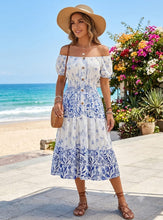 Load image into Gallery viewer, 1.          Bardot Midi Dress-Blue

