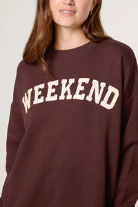 1.  WEEKEND Sweatshirt-Chocolate
