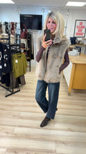 Load image into Gallery viewer, 1.                       Luxe Faux Fur Gilet-Taupe
