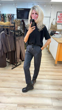 Load image into Gallery viewer, 1.                   Leopard Straight Leg Joggers-Charcoal
