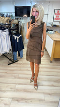 Load image into Gallery viewer, 1.                      Silk Tiered Dress-Chocolate
