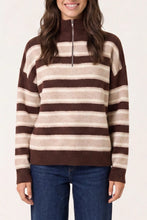 Load image into Gallery viewer, 1.                  Super Soft Knit Striped Jumper-Chocolate
