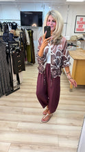 Load image into Gallery viewer, 1.                      Lightweight Abstract Print Bomber Jacket-Blush Pink/Chocolate
