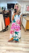 Load image into Gallery viewer, 1.                       Floral Wide Leg Jumpsuit-White/Multi
