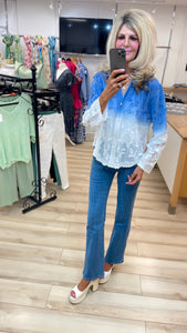 1.Ombré Embroidered Shirt