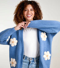 Load image into Gallery viewer, 1.  Daisy Knit Cardigan-Blue
