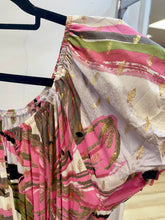 Load image into Gallery viewer, 1.FIFI Bardot Pocket Midi Dress-Pink/White/Gold Flecks
