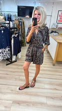 Load image into Gallery viewer, 1.       Bandana Print Cheesecloth Playsuit-Chocolate
