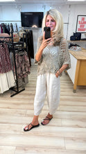 Load image into Gallery viewer, 1.  Crochet Knit Batwing Top-Taupe
