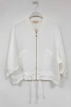 Load image into Gallery viewer, 1.                  Linen Bomber Jacket-White
