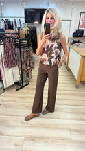 Load image into Gallery viewer, 1. Bubble Hem Floral Blouse-Latte/Multi
