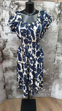 Load image into Gallery viewer, 1.       Bardot Midi Dress-Navy/Gold Flecks
