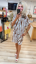 Load image into Gallery viewer, 1. Tunic Dress-Coffee/Ecru
