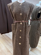 Load image into Gallery viewer, 1.Belted Gold Button Waistcoat-Chocolate Marl
