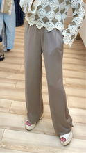 Load image into Gallery viewer, 1.               Wide Leg Front Seam Jogger-Mocha
