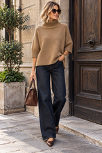 Load image into Gallery viewer, 1. Funnel Neck Soft Knit Jumper-Camel
