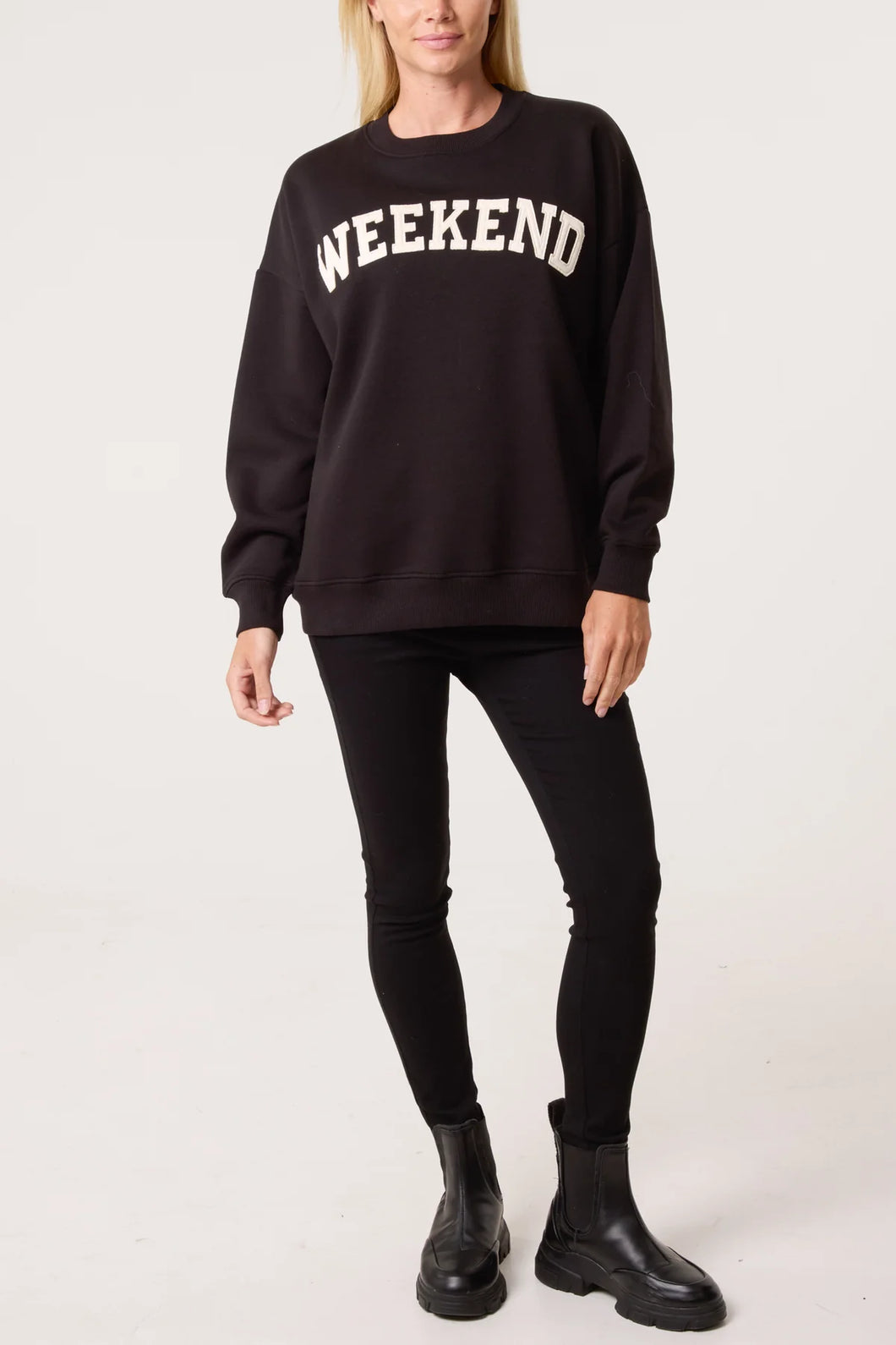 1.  WEEKEND Sweatshirt-Black