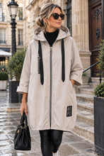 Load image into Gallery viewer, 1.            Lightweight Hooded Rain Jacket-Stone
