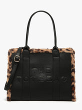 Load image into Gallery viewer, 1.    The Tote Bag-Black/Leopard Trim
