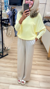1. Batwing Soft Knit-Lemon