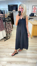 Load image into Gallery viewer, 1. Wide Leg Button Front Jumpsuit-Black

