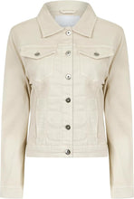 Load image into Gallery viewer, 1.              Stretch Denim Jacket-Ivory
