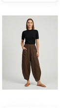 Load image into Gallery viewer, 1.                    Tulip Hem Pocket Trousers-Chocolate
