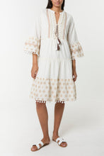 Load image into Gallery viewer, 1.     Boho Mirror Sequin Embellished Dress-Ivory
