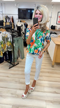 Load image into Gallery viewer, 1.    Abstract Gypsy Top-Green/Orange Multi
