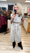 Load image into Gallery viewer, 1.Belted Gold Button Waistcoat-Oatmeal Marl
