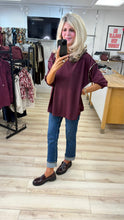 Load image into Gallery viewer, 1.       Lightweight Leopard Trim Hoodie-Berry

