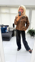 Load image into Gallery viewer, 1.                              Utility Cinch Waist Lined Jacket-Coffee
