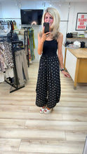 Load image into Gallery viewer, 1.                Shirred Waist Wrap Over Leg Trousers-Black/White
