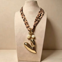 Load image into Gallery viewer, 1.  Leopard Heart Statement Necklace
