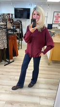 Load image into Gallery viewer, 1.         Batwing Ribbed Cardigan/Jumper-Berry
