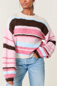 1.                    Striped Jumper-Pink Multi