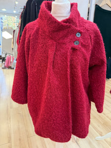 1.                 Brushed Swing Jacket-Cherry