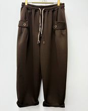 Load image into Gallery viewer, 1.                Button Pocket Jogger-Chocolate
