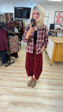 Load image into Gallery viewer, 1.             Check Bomber Jacket-Wine
