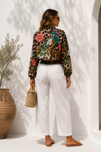 Load image into Gallery viewer, 1.                  Lightweight Peacock Print Bomber Jacket-Leopard
