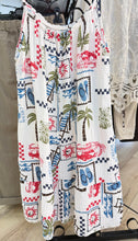 Load image into Gallery viewer, 1.                         Cheesecloth Palm Tree Cami Dress-White
