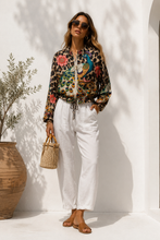 Load image into Gallery viewer, 1.                  Lightweight Peacock Print Bomber Jacket-Leopard

